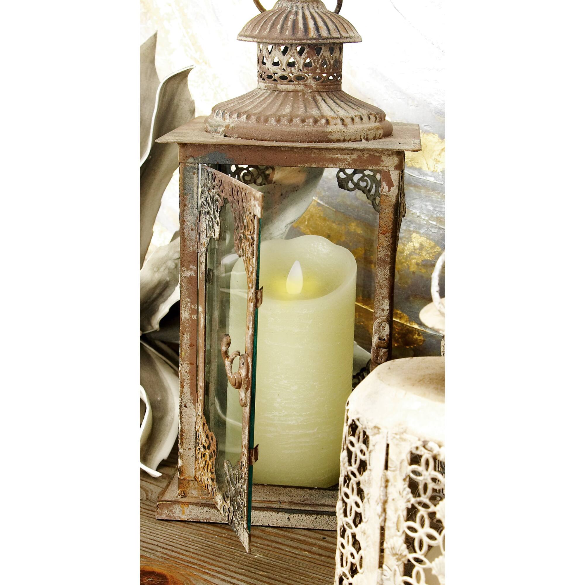 6" Beige Wax Flameless Candles, 3ct.